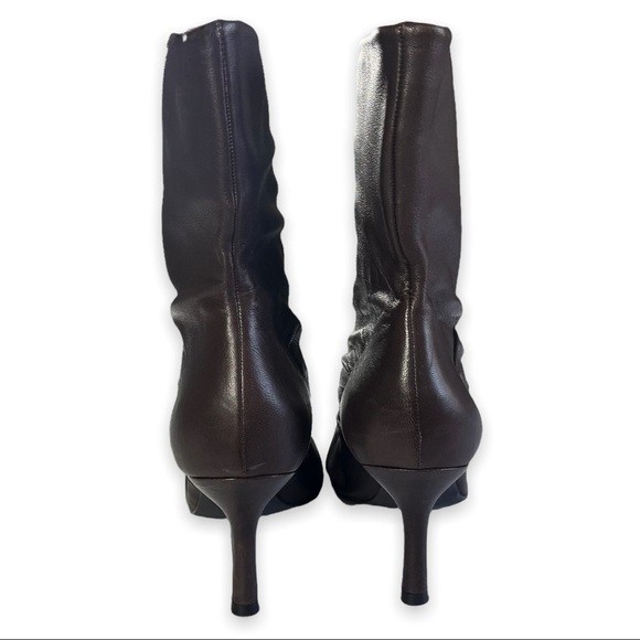 Gianni Bini Wynona Brown Leather Stiletto Heel Ankle Boots sz 8M - Picture 7 of 15